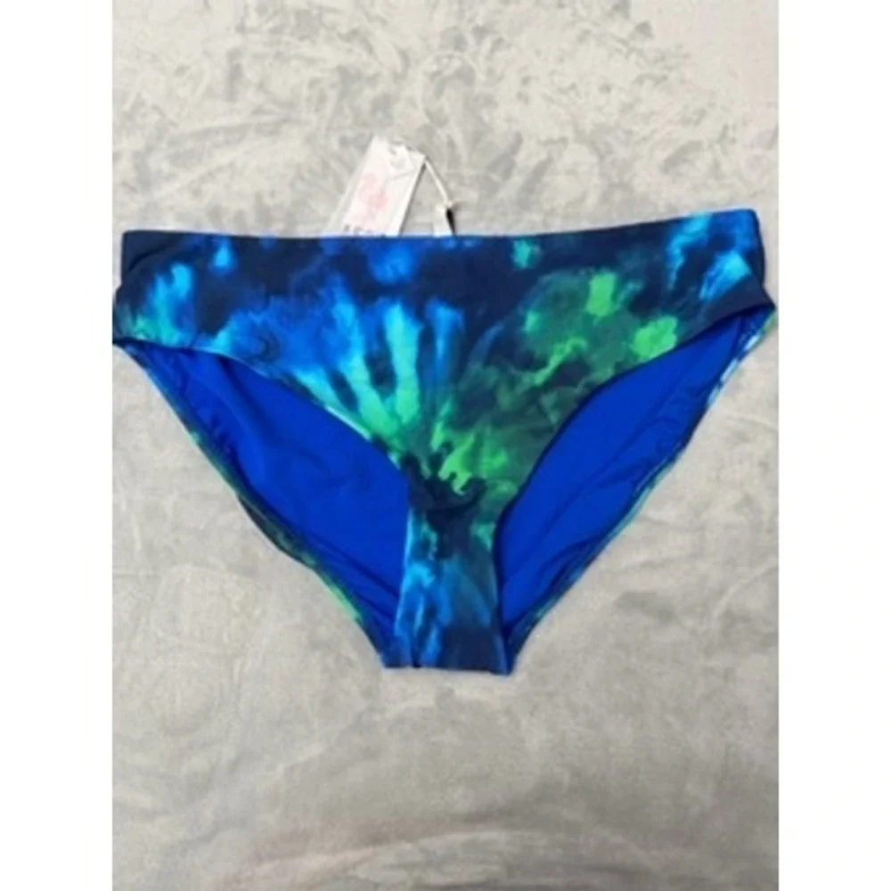 NWT Mimi Flamingo Saltwater Tie Dye Logan Hipster Bikini BottomSwim 16 $64
